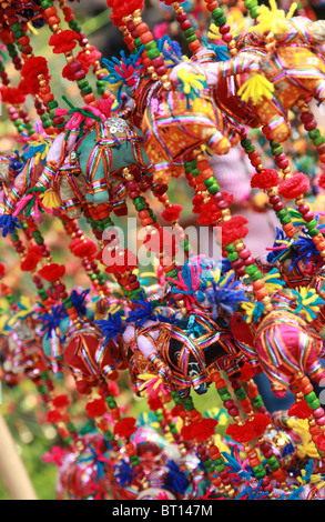 Colorful souvenirs for sale, New Delhi, India Stock Photo