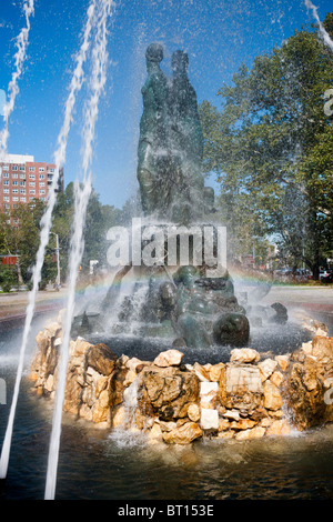 The Bailey Fountain, 1932, in Grand Army Plaza in the Park Slope neighborhood of Brooklyn in New York Stock Photo