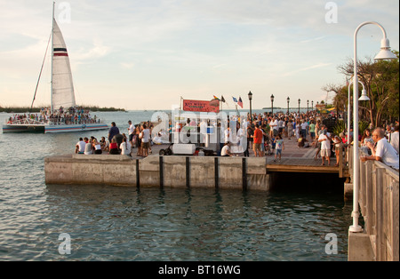 Sunset Celebration Sunset Pier, Mallory Square Key West, Florida USA