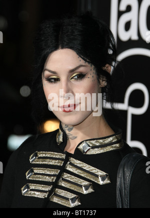KAT VON D JACKASS 3D PREMIERE HOLLYWOOD LOS ANGELES CALIFORNIA USA 13 October 2010 Stock Photo