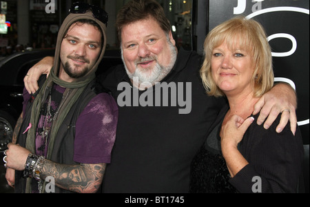 BAM MARGERA PHIL MARGERA APRIL MARGERA JACKASS 3D PREMIERE HOLLYWOOD LOS ANGELES CALIFORNIA USA 13 October 2010 Stock Photo