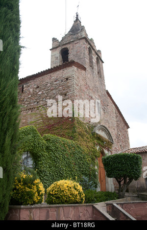 The eleventh century Romanic church of Santa Maria de Sau  Vilanova de Sau Osona Catalonia, Spain Stock Photo