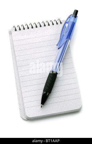 Notebook and ballpoint pen Stock Photo