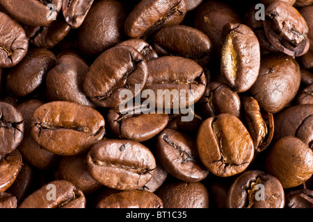Close up shot of coffee beans Stock Photo
