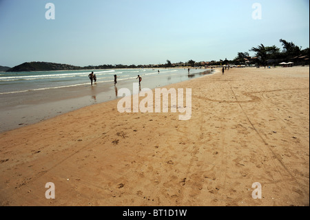 People walking on Geriba beach Buzios Stock Photo