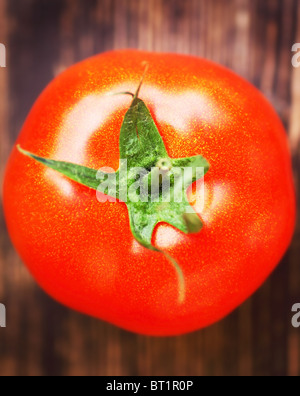 Closeup on red tomato with shallow DOF Stock Photo