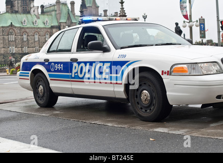 Ottawa Police car is seen during a police memorial parade in Ottawa Sunday September 26, 2010. Stock Photo