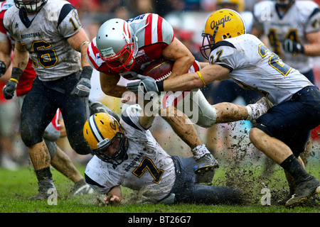 Team Austria beats the Augustana Vikings in a charity game 10-3 on May 30, 2010 at Hohe Warte Stadium in Vienna, Austria. Stock Photo