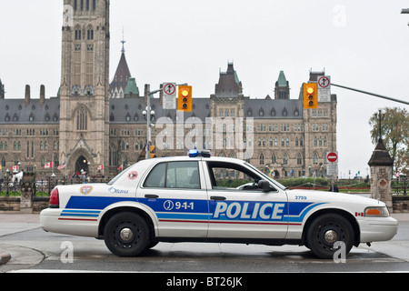 Ottawa Police car is seen during a police memorial parade in Ottawa Sunday September 26, 2010. Stock Photo