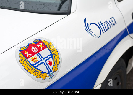 Ottawa Police car is seen during a police memorial parade in Ottawa Sunday September 26, 2010. Stock Photo