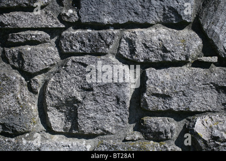 Grey stone wall texture abstract Stock Photo