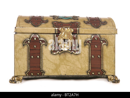 Old treasure chest studio cutout Stock Photo