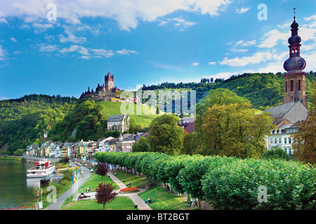 Reichsberg Castle.Moselle river valley.Cochem,Germany. Stock Photo