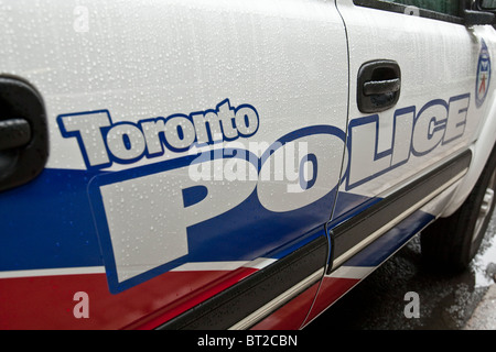 Toronto Police car is seen during a police memorial parade in Ottawa Sunday September 26, 2010. Stock Photo