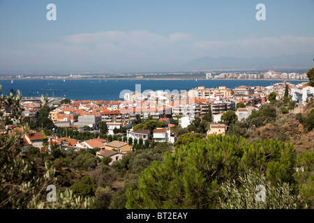 Houses and apartments in town of Roses Emporda Catalunya Spain Stock Photo