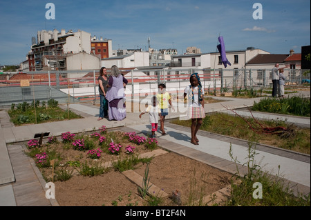 Paris, France, Families Visiting Community Garden, Low-income Public