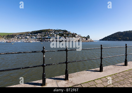 A view from Dartmouth across the River dart towards Kingswear, Devon, uk Stock Photo