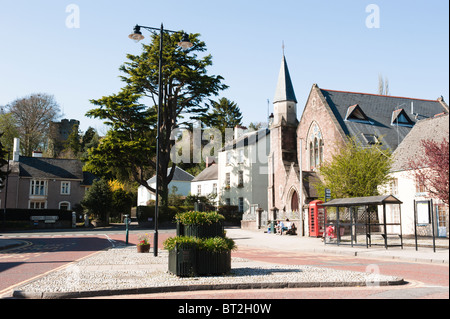 Twyn Square in Usk in Monmouthshire Stock Photo