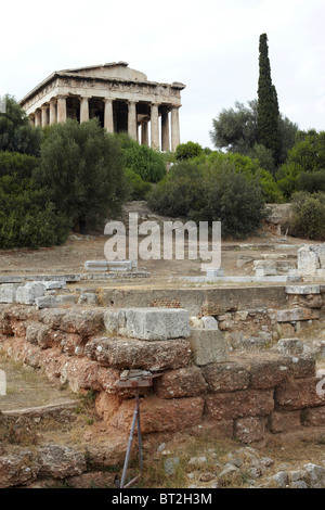 Ancient Agora Athens Temple Hephaestus Stock Photo