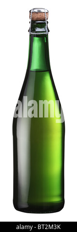 Bottle of sparkling wine isolated on a white. File has clipping path. Stock Photo