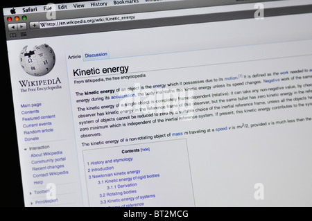 Wikipedia website Stock Photo