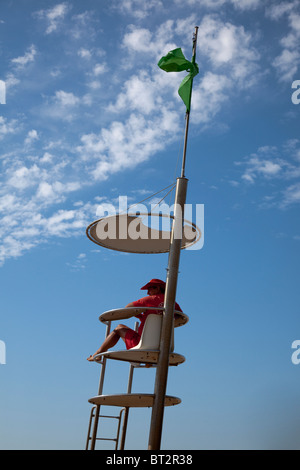 Lifeguard on duty Playa de Roses Emporda Catalunya Spain Stock Photo