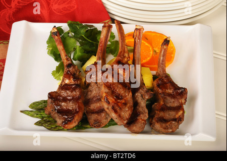 Grilled Lamb Chops. Stock Photo