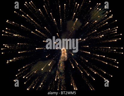 Fireworks display against a black background on July 4th. © Craig M. Eisenberg Stock Photo