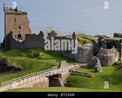 View of the Urquhart Castle near Inverness, Scotland Stock Photo