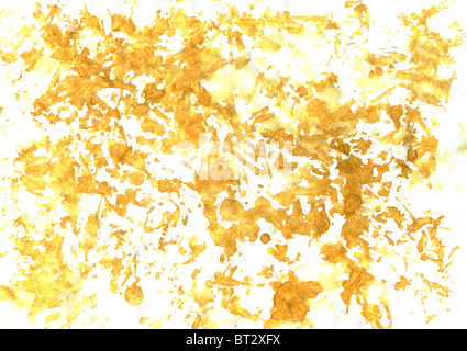 Leaf of a white paper with spots from tea Stock Photo