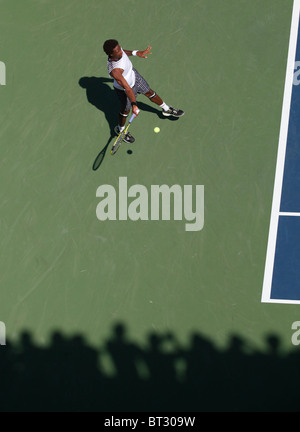 Gael Monfils of France in action at the 2010 US Open Stock Photo