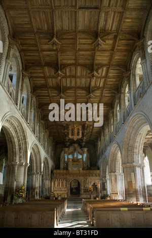 Wales Dyfed Pembrokeshire St.Davids cathedral interior Stock Photo