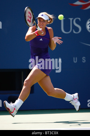 Sabine Lisicki of Germany in action at the 2010 US Open Stock Photo