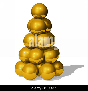 Christmas Gold ball tree Stock Photo