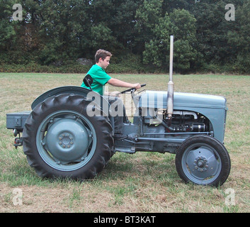 A 1948 Ferguson TEA tractor still working in Sussex. Known as a little grey fergy (fergie) it was designed by Harry Ferguson Stock Photo