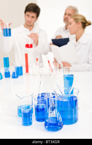 Group of Beaker in Chemical Laboratory Stock Photo - Alamy