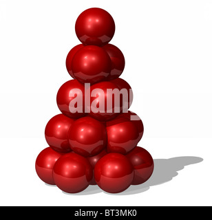Christmas red ball tree Stock Photo