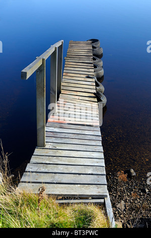 Rickety Jetty on a lake Stock Photo - Alamy