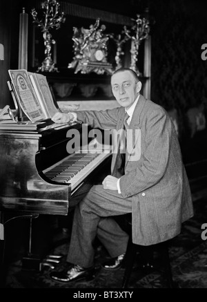 Vintage photo circa 1910s of Russian composer, pianist and conductor Sergei Rachmaninoff (1873 - 1943). Stock Photo