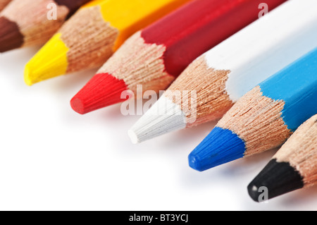color pencils isolated on white Stock Photo