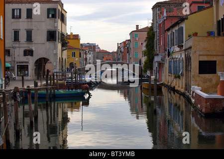 Chioggia, Vena canal, bridge, lagoon, Venice, Italy Stock Photo