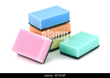 color sponge isolated on white background