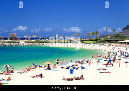 Canary Islands, Gran Canaria, Puerto Rico, Playa de Los Amadores Stock Photo