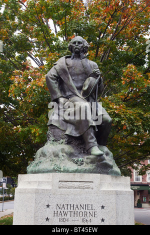 Statue of Nathaniel Hawthorne, Salem, Massachusetts, United States of America Stock Photo