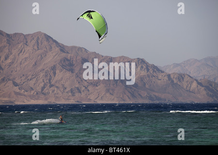 Kite surfer in Dahab, Sinai, Egypt , Africa Stock Photo