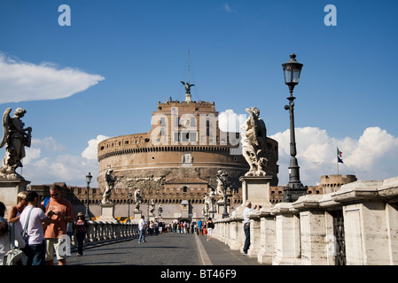 Castel Sant  Angelo (The Mausoleum of Hadrian) , Rome, Italy Stock Photo