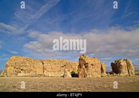 Rock formation near Sky City, the Acoma Pueblo, New Mexico, USA Stock Photo