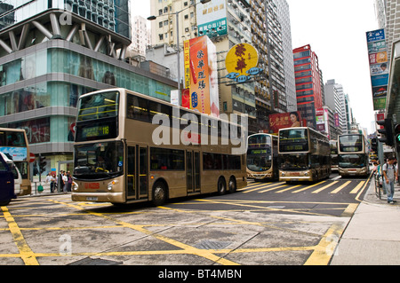 Nathan road in Kowloon, Hong Kong. Stock Photo