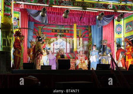 Chinese opera performance , Bangkok 's Chinatown , Thailand Stock Photo