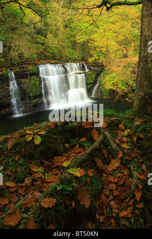 Sgwd yr Pannwr Waterfall; Wales; Stock Photo